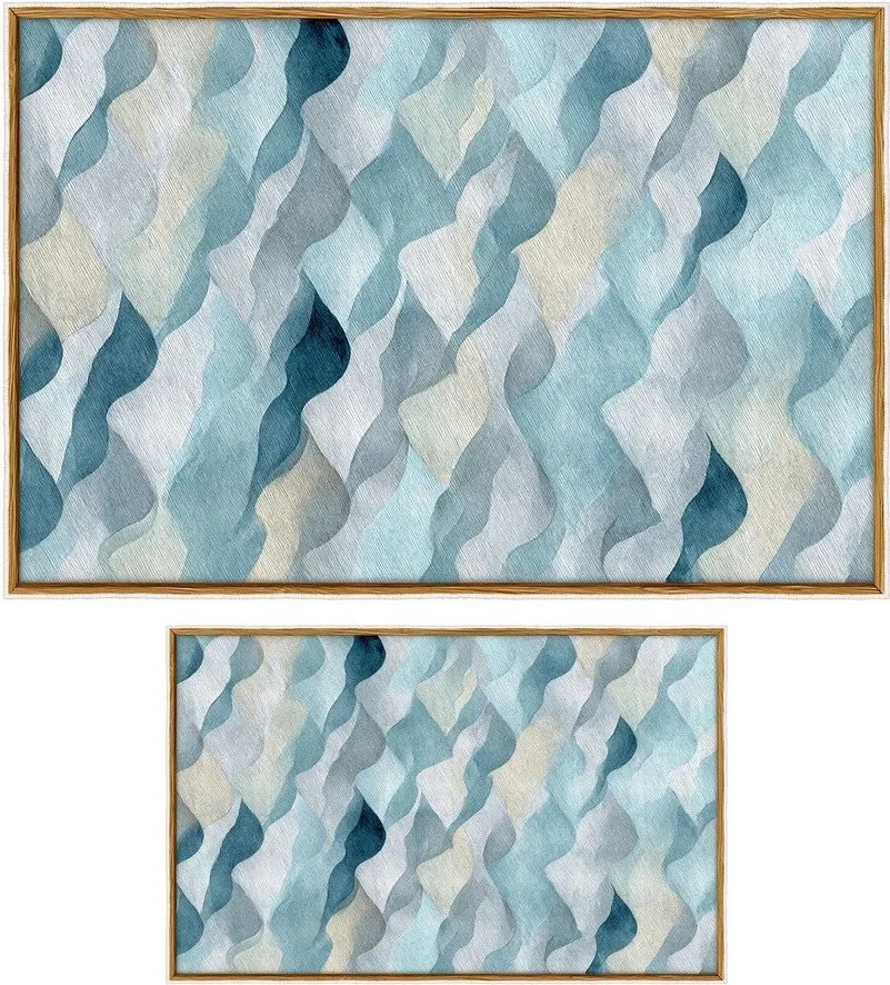 Set di tappetini per il bagno blu 2 pz 60x100 cm – Foutastic