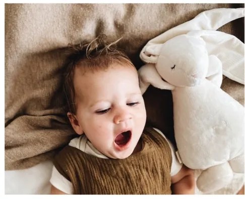 Moonie - Amico di coccole con una melodia e luce coniglietto crema