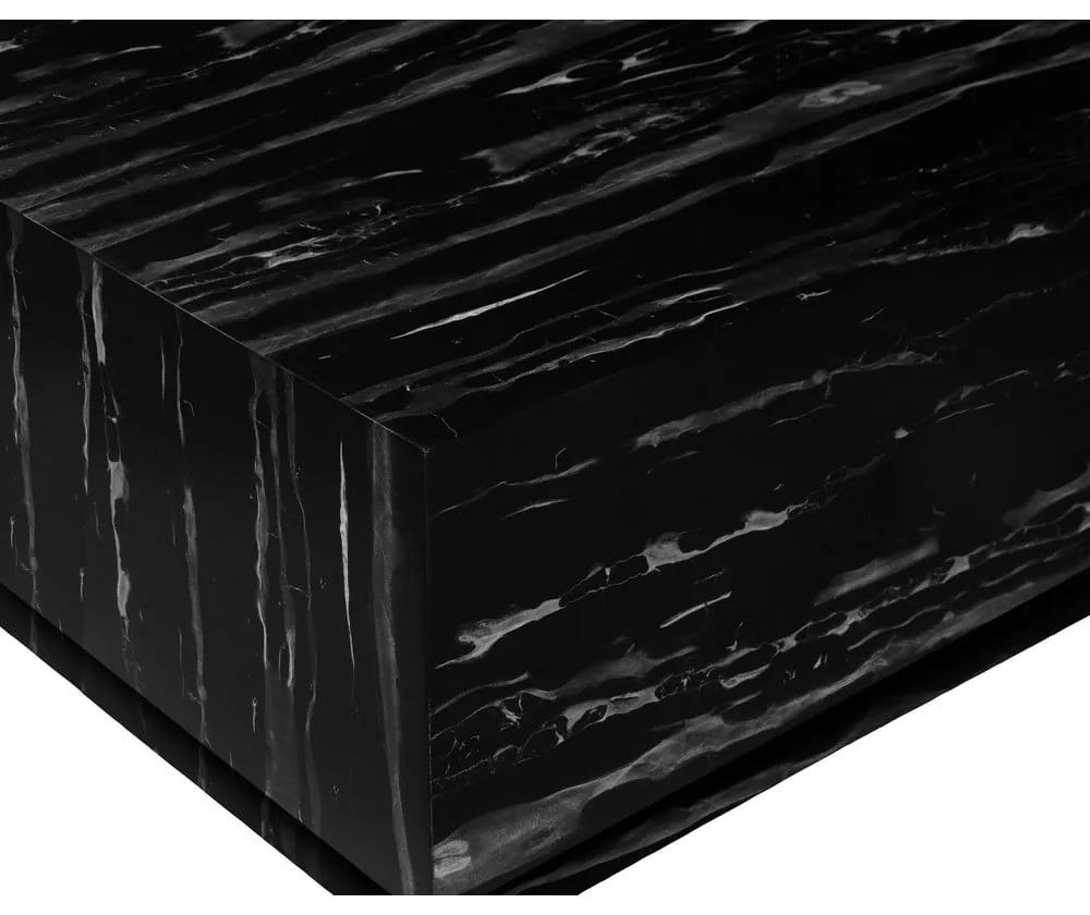 Tavolino nero in marmo 100x100 cm Vito - Støraa