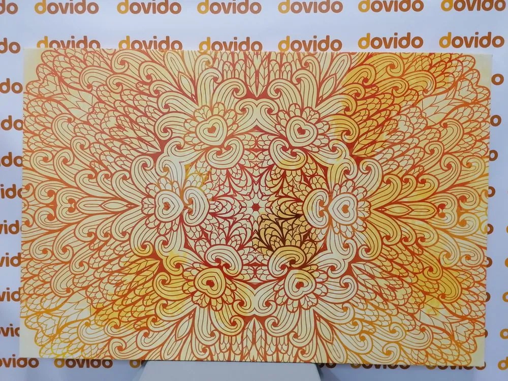 Quadro su tela – Mandala etnica dorata