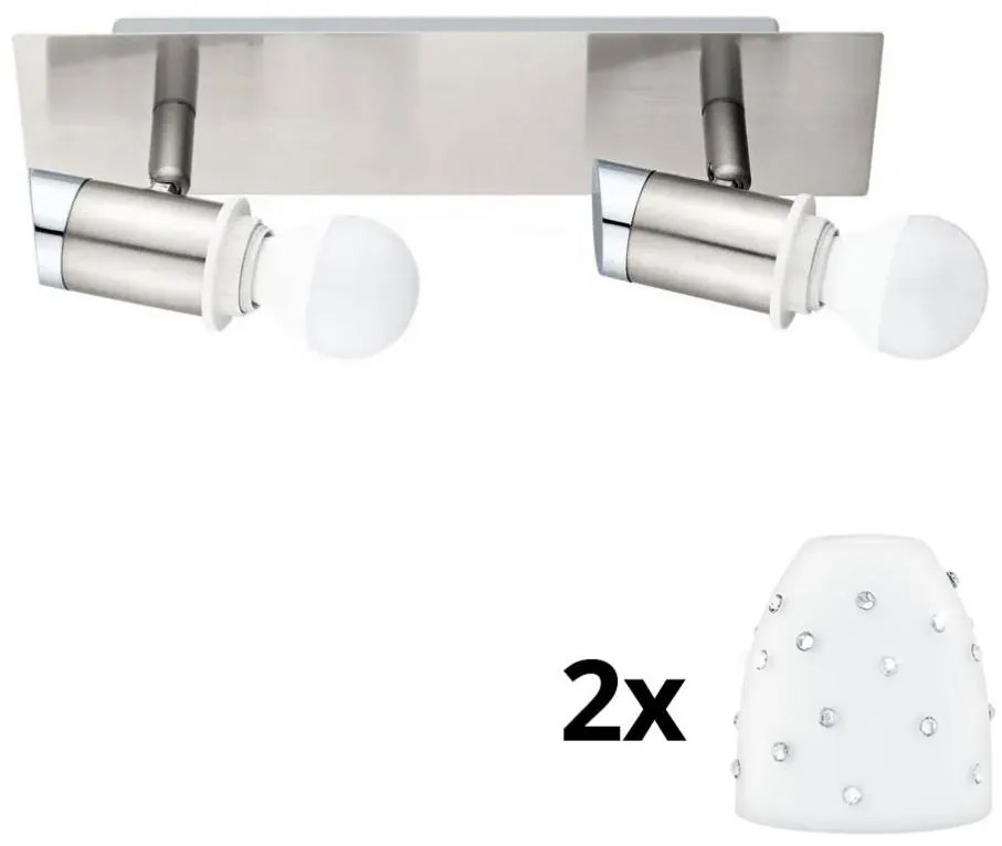 Eglo - Faretto LED MY CHOICE 2xE14/4W/230V cromo/bianco