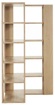 Libreria a ripiani angolare finitura legno chiaro rovere L95 cm MUSSO