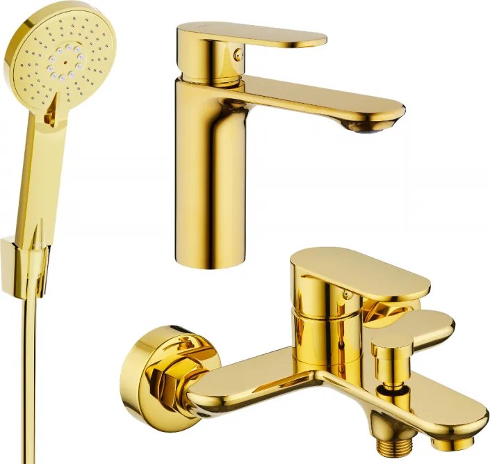 Mexen Milo R40 set da bagno, dorato - 71303R40-50