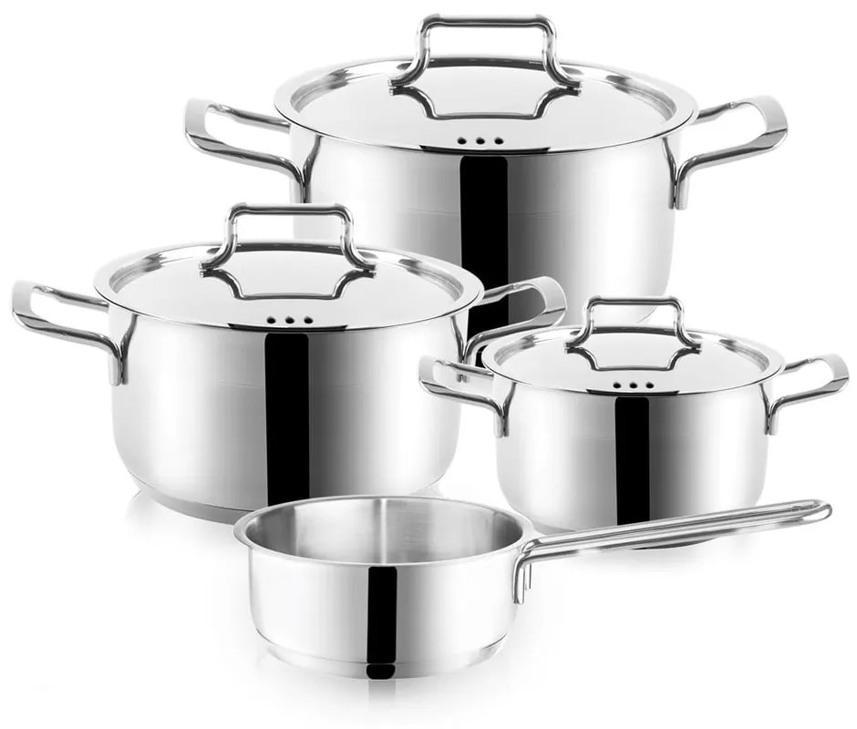 Set di pentole in acciaio inox 7 pezzi Anett - Orion