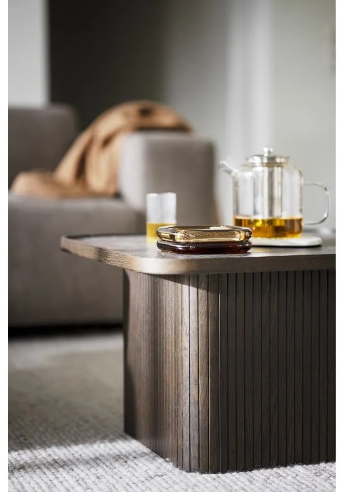 Tavolino marrone scuro in rovere ø 80 cm Sullivan - Rowico