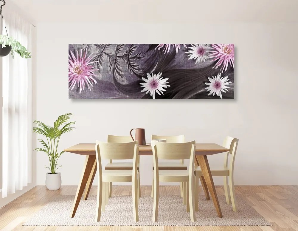 Quadro su tela – Fiori su sfondo meraviglioso