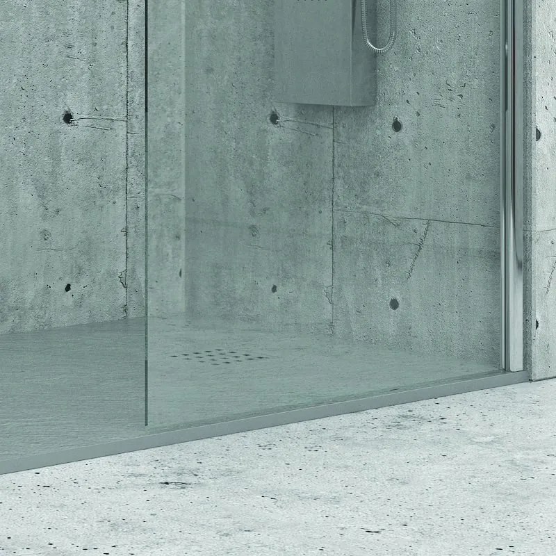Piatto doccia 120x70 cm effetto pietra grigio cemento - KAMALU