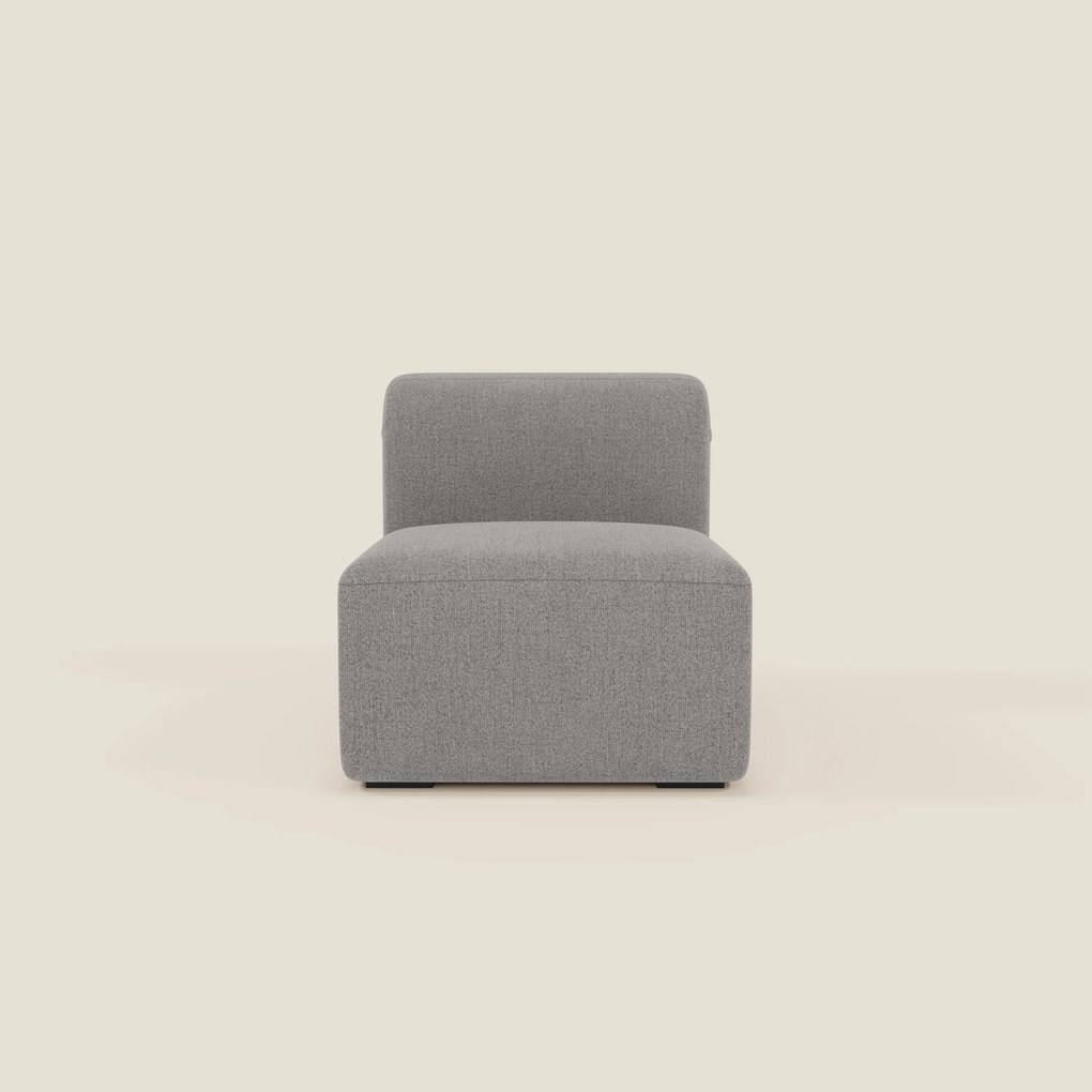 BonBon modulo centrale 70 cm – Poltrona o elemento componibile in tessuto smacchiabile T23 grigio