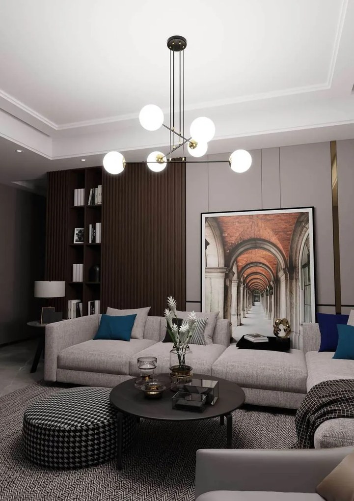 Lampadario a sospensione OGNIS 6 BLACK