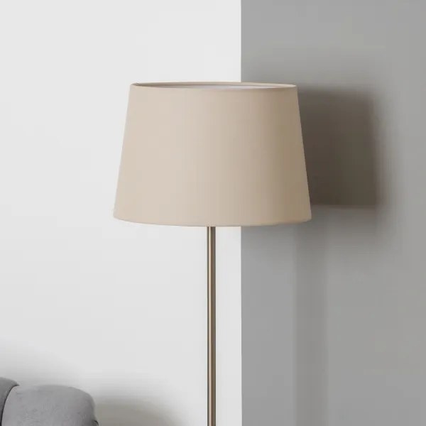 Brilagi - Lampada da terra LED CERIA 1xE27/40W/230V Ø 30 cm beige/cromo opaco