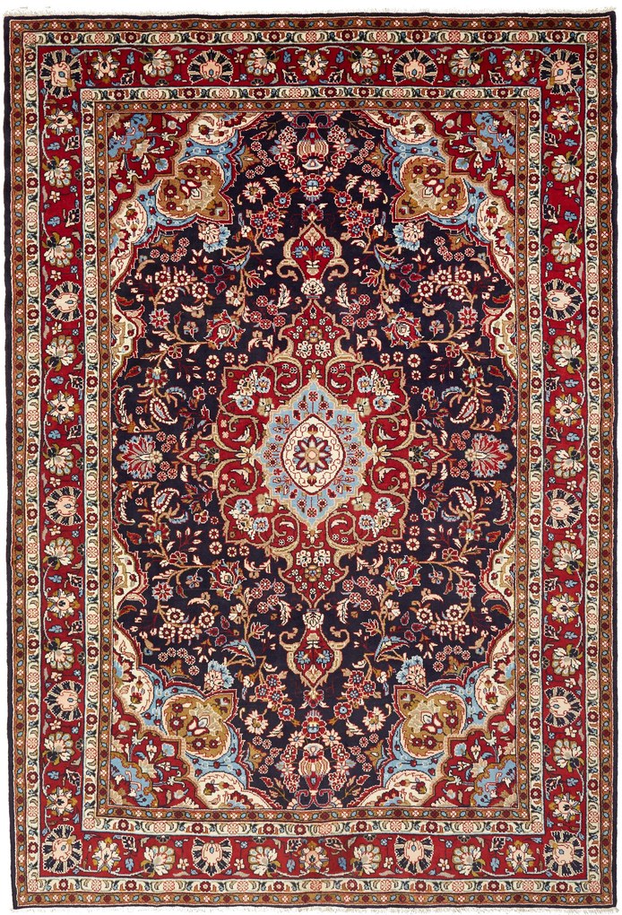 Hamedan Tappeto persiano 220x310 Blu (Iran) Annodato A Mano