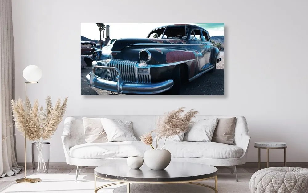 Quadro su tela – Auto nel cimitero di auto