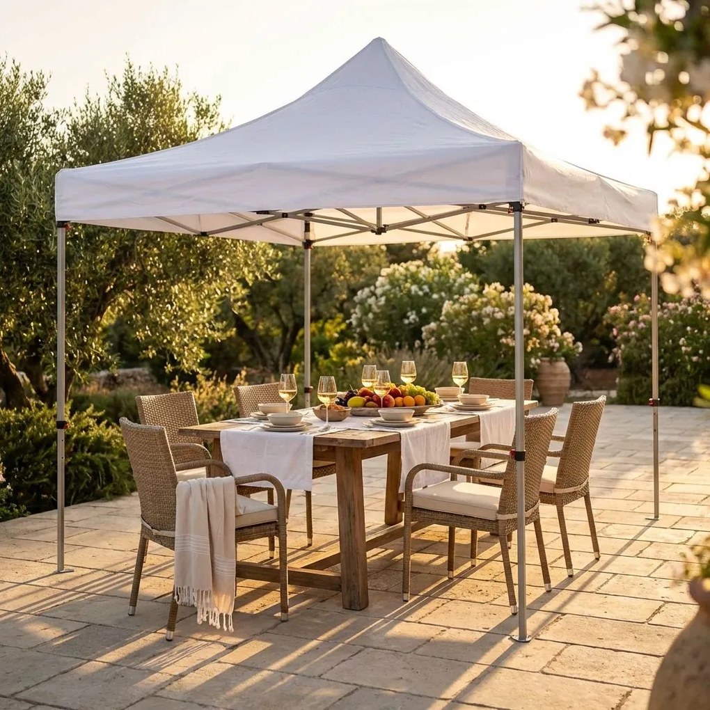 VIRIDIS - gazebo pieghevole e richiudibile completo di sacca protettiva in alluminio