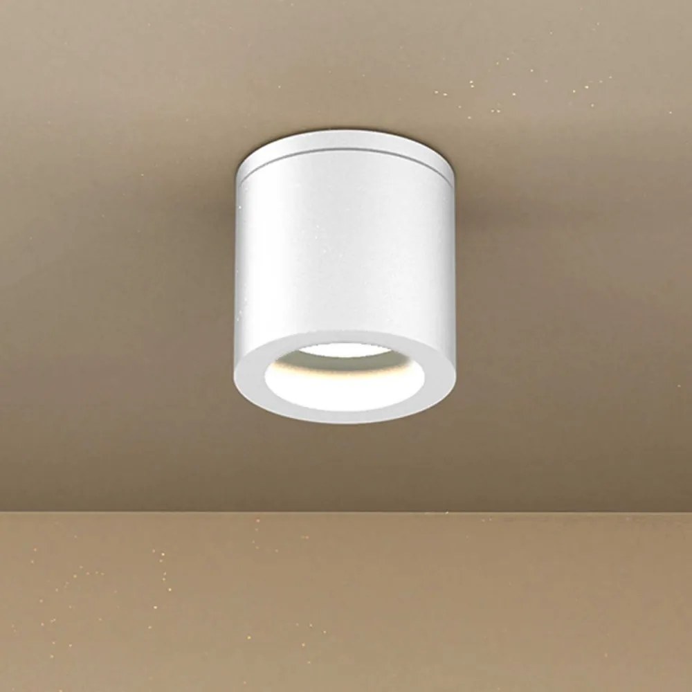 Applique da soffitto IP54 GU10 in Alluminio e Vetro - Bianca Colore del corpo Bianco