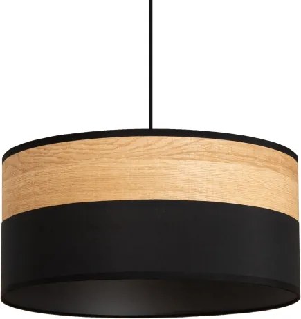 Lampadario sospeso con cavo ALBA 1xE27/15W/230V Ø 45 cm, nero/marrone