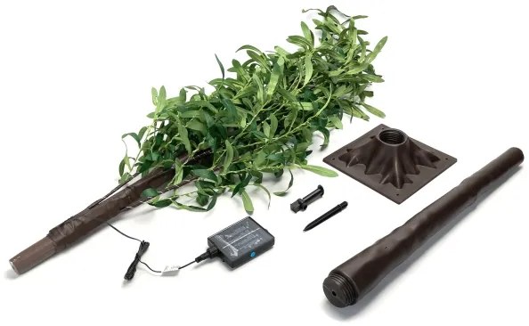 Aigostar - Decorazione solare a LED 285xLED/3,8m IP65 bianco caldo oliva