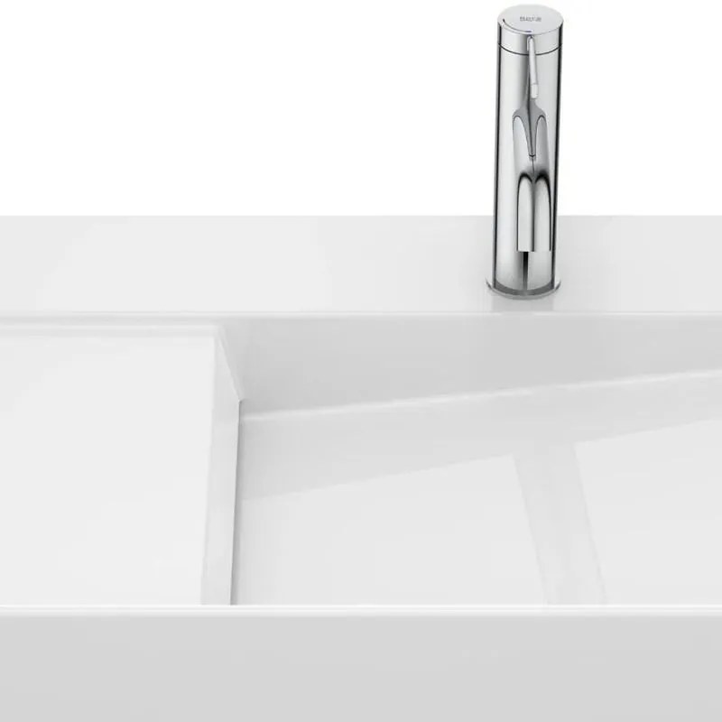 Lavabo da appoggio ROCA rettangolare piletta inclusa in ceramica bianco piletta inclusa
