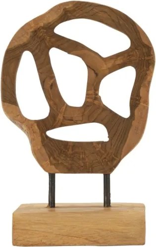 Scultura Lubang In Teak Riciclato Cm 18X10X27 (Pezzi Unici - Non Rip. In Serie)