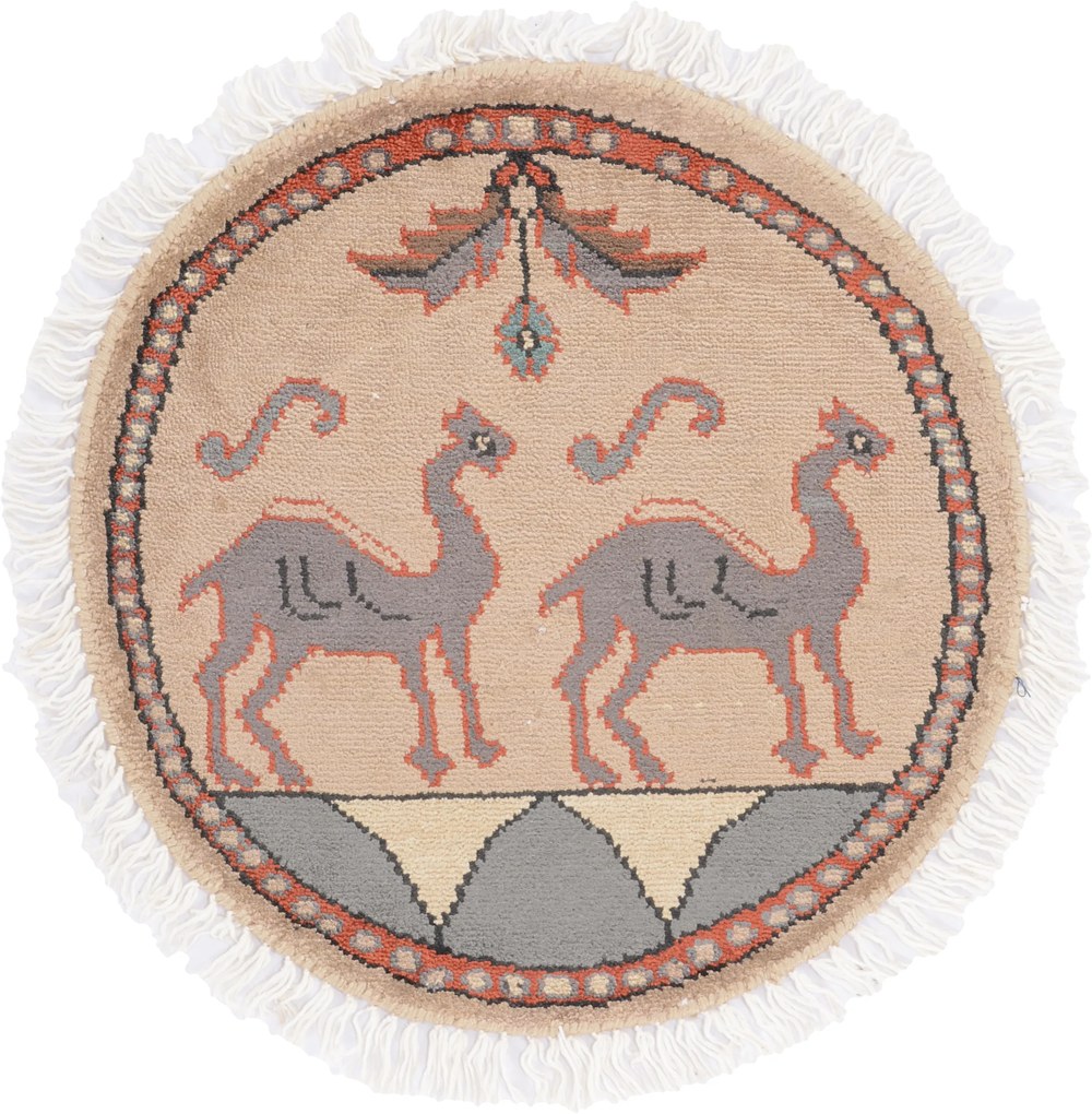 Agra Tappeto orientale 50 x 50 (Indian) Annodato A Mano