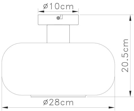 Globo 15566DA - Lampadario a plafone GIUSEPPE 1xE27/40W/230V diametro 28 cm limpido