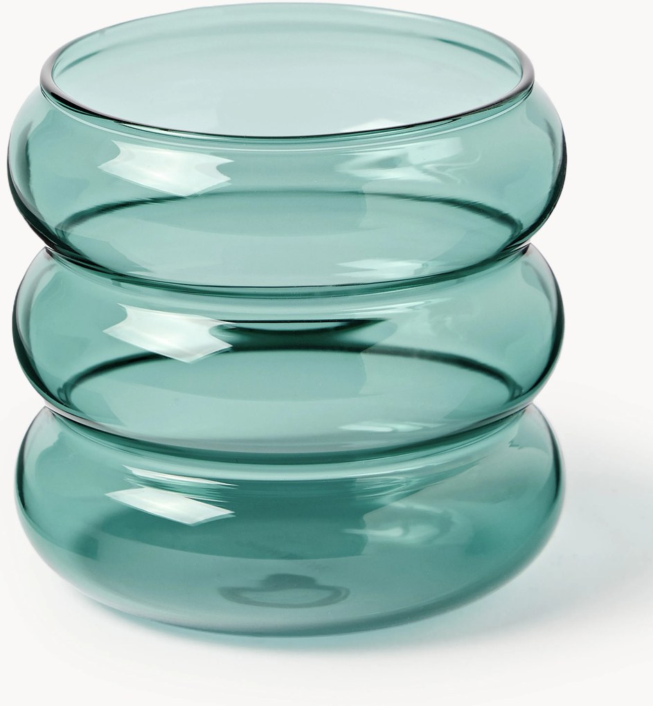 Set di 4 bicchieri piccoli in vetro soffiato borosilicato Bubbly