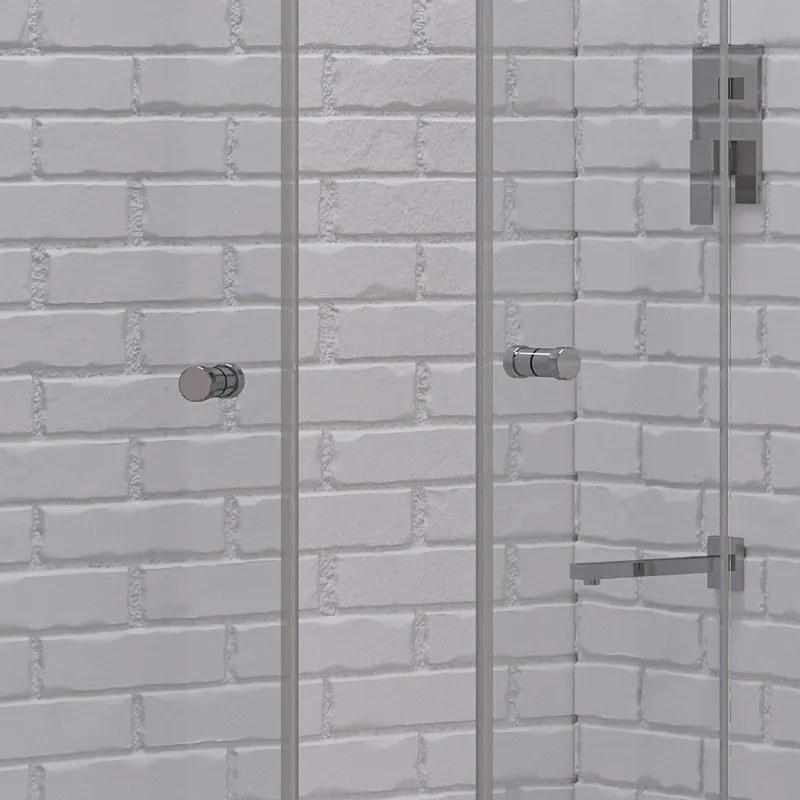 Porta doccia a doppio soffietto 120-123 cm | KAM-KS700DC - KAMALU