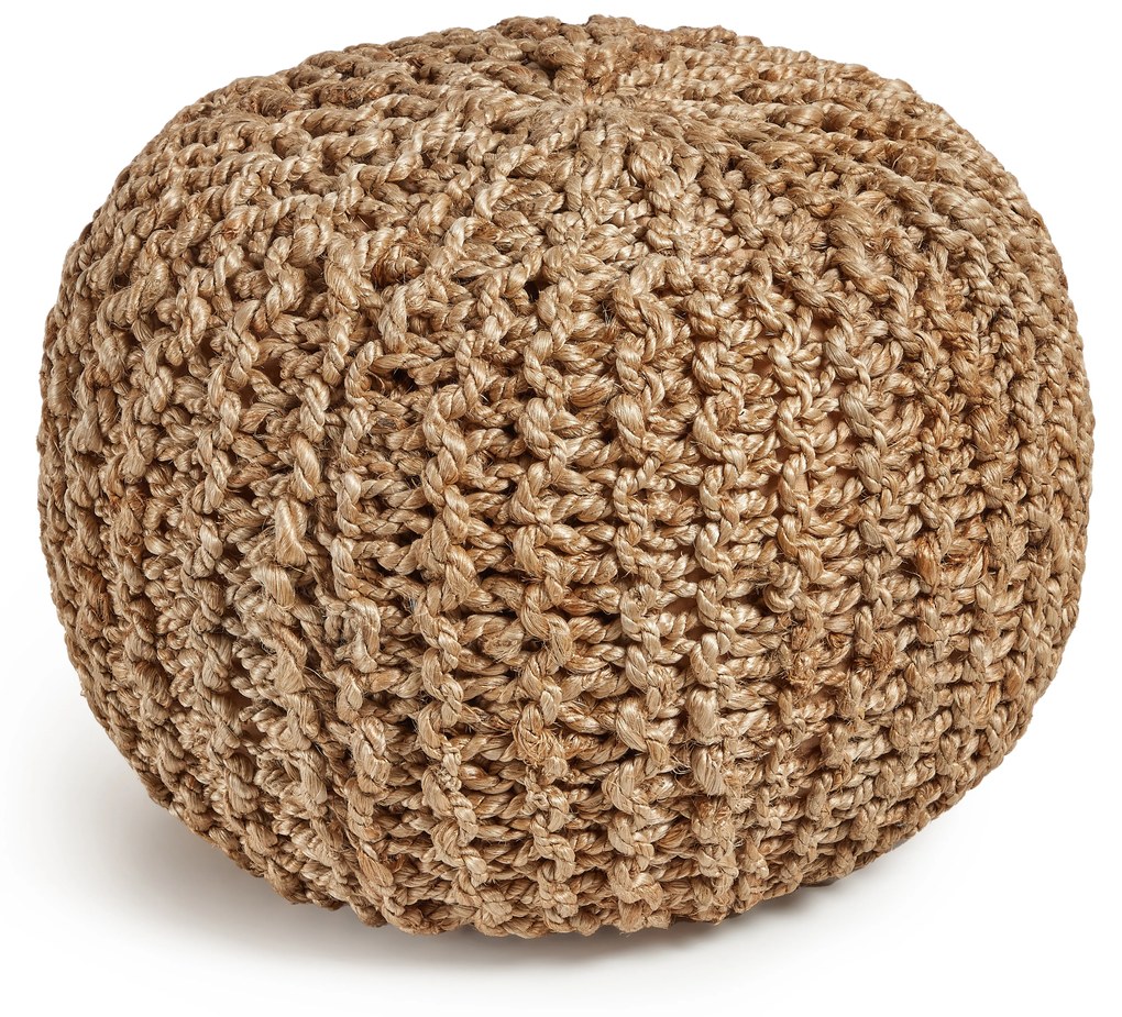 Kave Home - Pouf rotondo Doraldina 100% juta Ø 50 cm