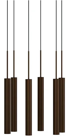 Audo Copenhagen - Tubulaire 6 Lampadario Alu/Anodized Bronzed Audo Copenhagen