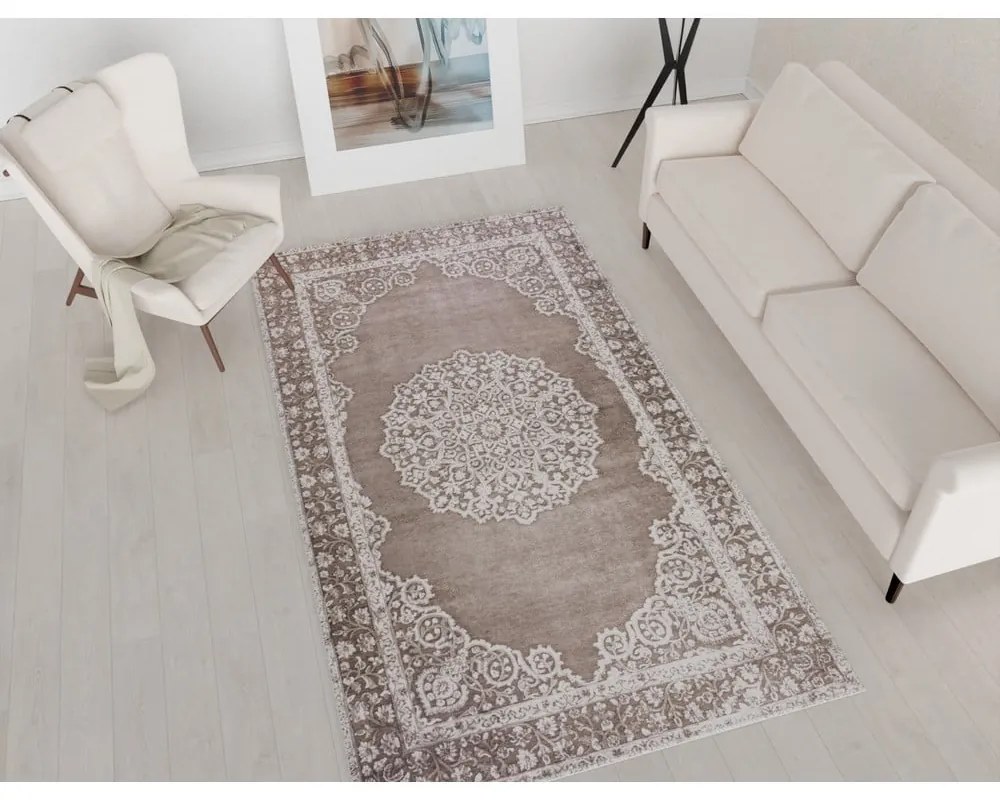 Tappeto lavabile beige 180x120 cm - Vitaus