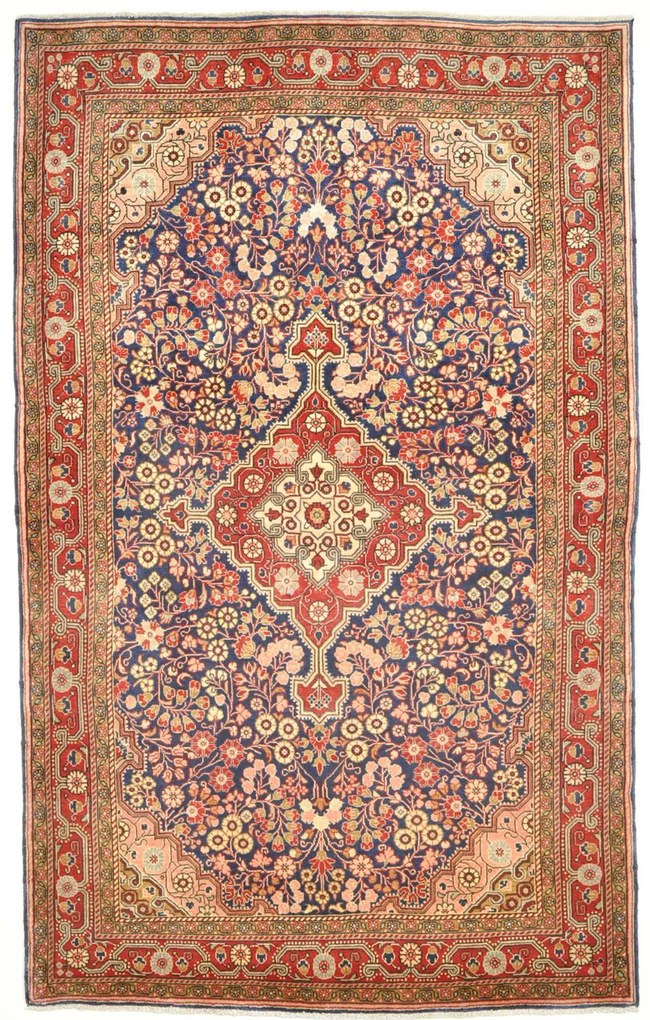 Jozan Tappeto persiano 210 x 130 Blu (Iran) Annodato A Mano
