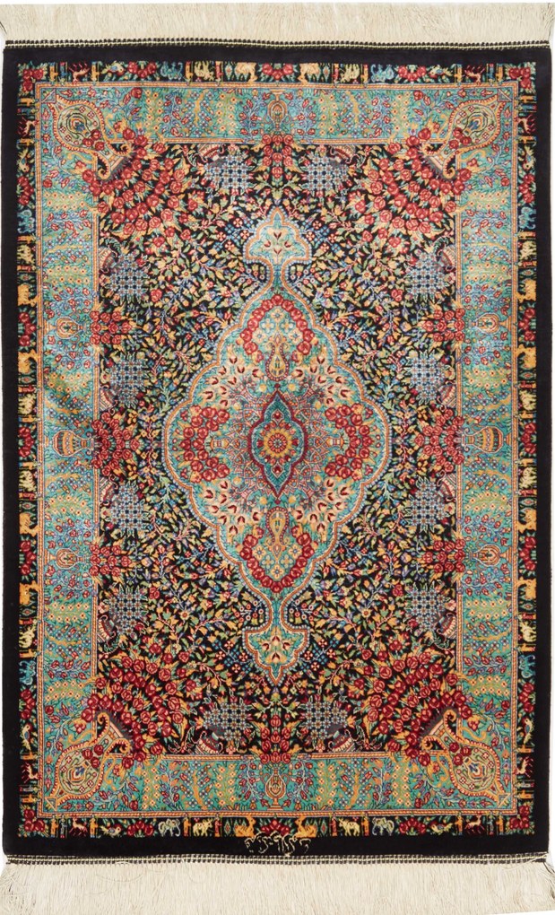 Ghom Tappeto 60 x 90 (Iran) Annodato A Mano
