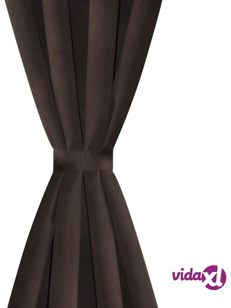 vidaXL Tende Oscuranti 2 pz con Anelli in Metallo 135 x 245 cm