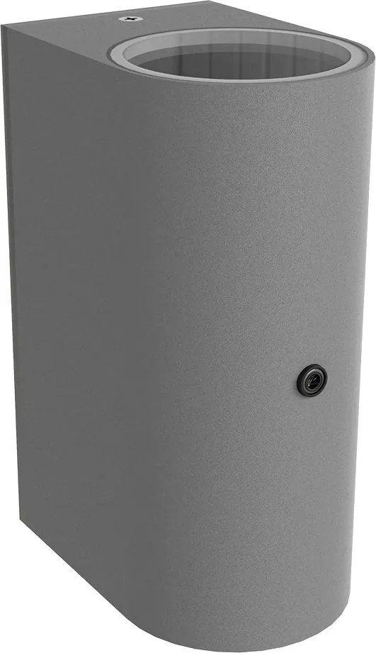Applique Stondata 2xGU10 con Sensore Crepuscolare IP65 - Grigia