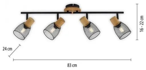 JUST LIGHT. 15194-79 - Faretto TAMIS 4xE14/10W/230V