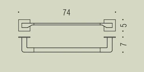 Colombo Forever b2911 Portasciugamani 74 cm cromo