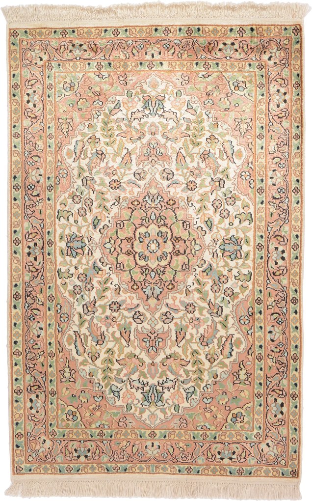 Cashmere Silk Tappeto orientale 120x80 (Indian) Annodato A Mano
