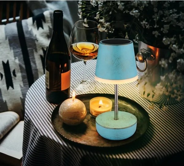 Globo 36638B - Lampada solare LED 10xLED/0,06W/3V IP44 blu