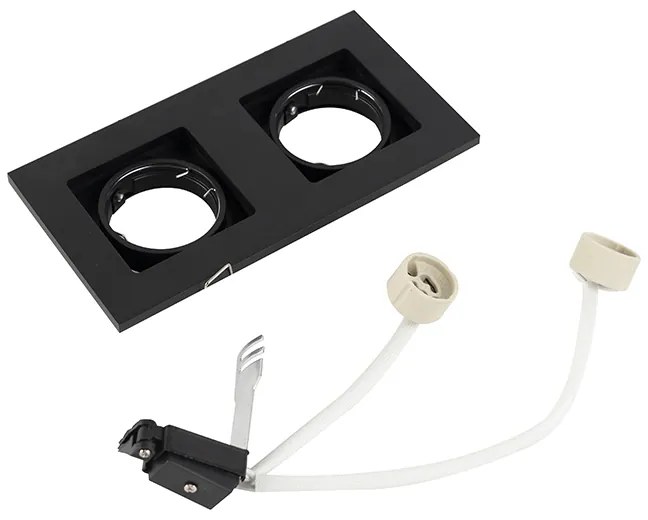 Faretto da incasso moderno Smart nero incl. 2 Wifi GU10 - Qure