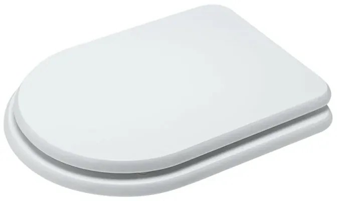 Tavoletta wc dedicata Dolomite Clodia in legno rivestito bianco con cerniere