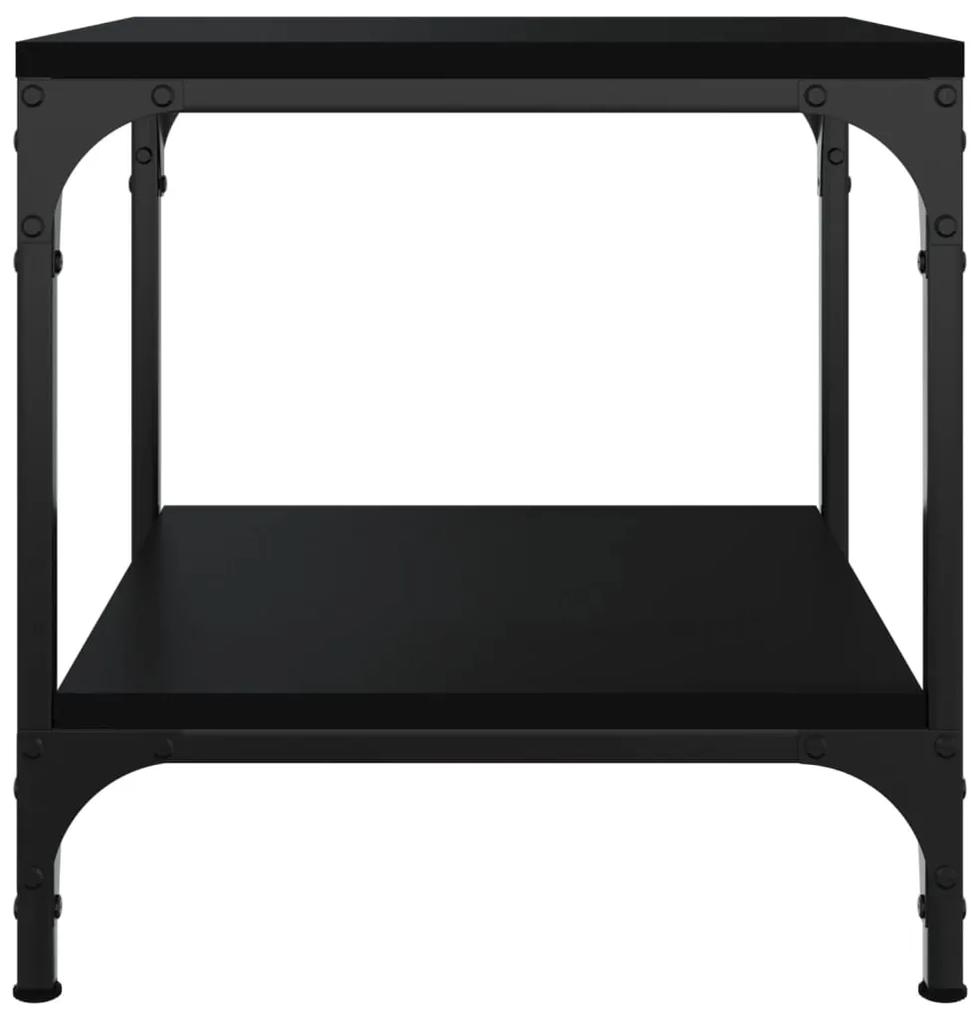 Tavolino da Salotto Nero 50x50x40 cm in Legno Multistrato