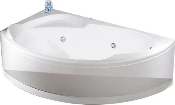Vasca idromassaggio full optional con schienale sx SAMOA bianco 150 x 85 cm 5 idro jets whirlpool orientabili con 12 jets airpool