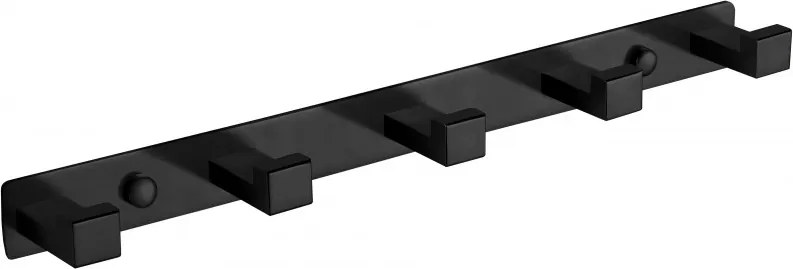 Mexen gancio per asciugamani con cinque supporti, nero - 709265-70