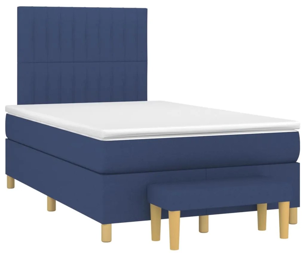 Giroletto A Molle Con Materasso Blu 120x190 Cm İn Tessuto /