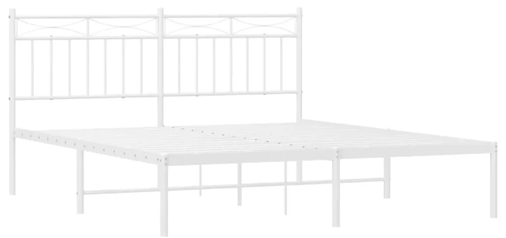 Giroletto con testiera metallo bianco 150x200 cm