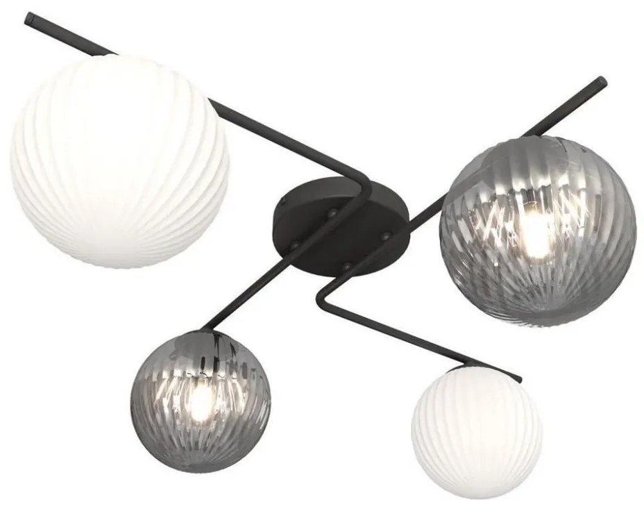 Plafoniera AZURA 4xE14/10W/230V nero/grigio/bianco