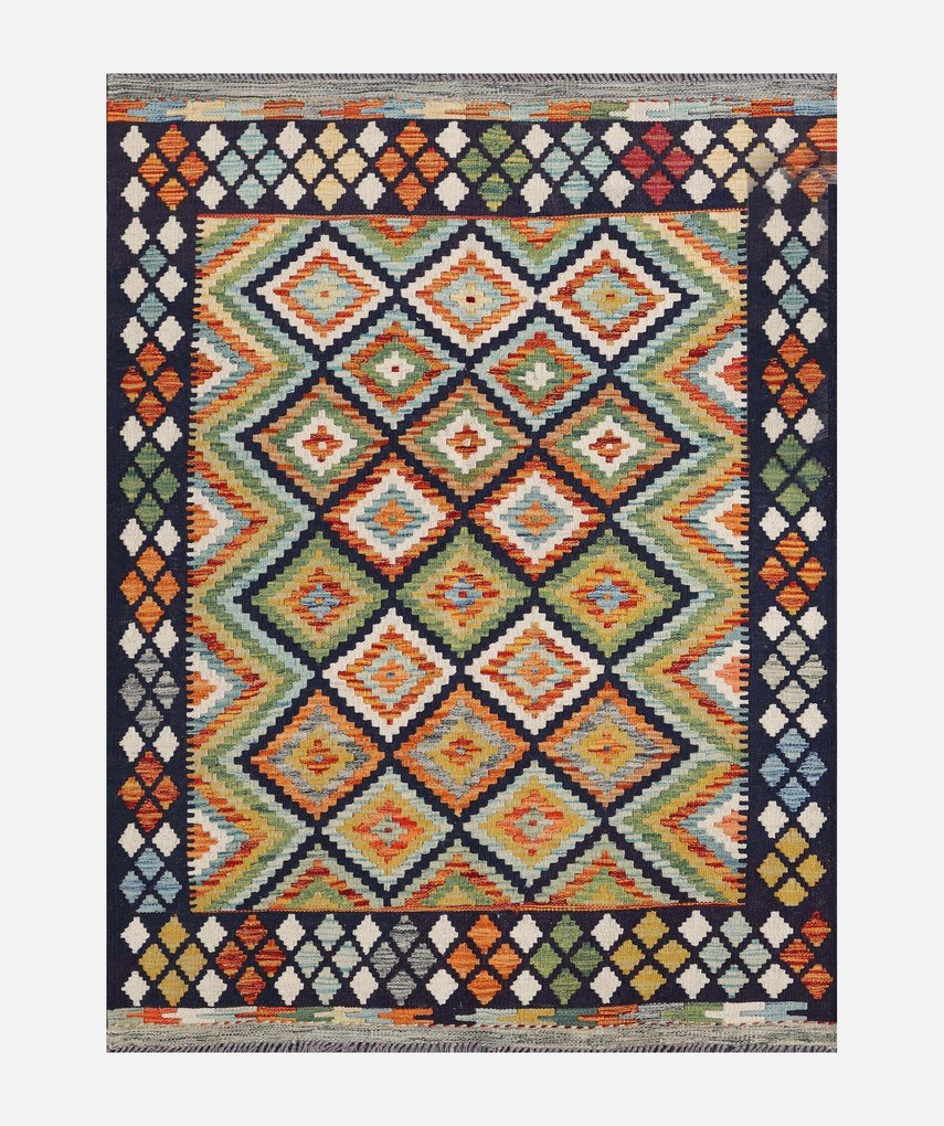Kilim Tappeto 150x110 (Pakistan) Tessuto A Mano