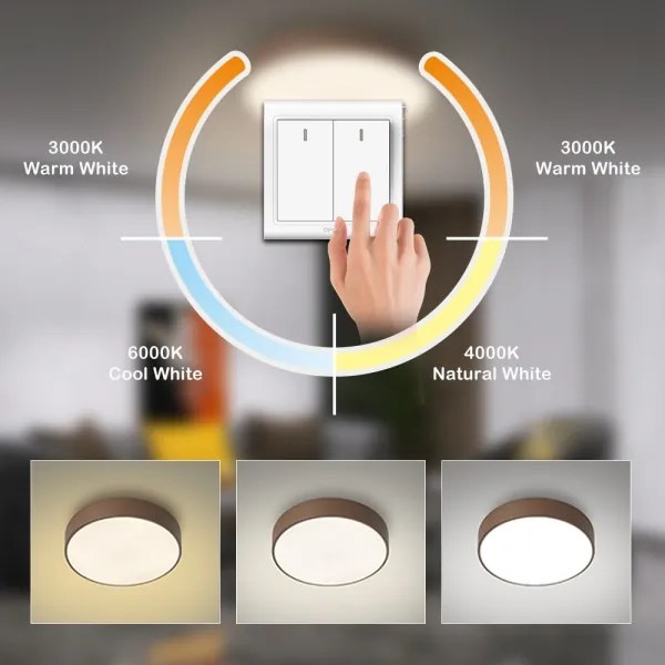 Brilagi - Plafoniera LED POOL LED/48W/230V 3000/4000/6000K 40 cm marrone