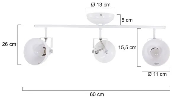 Reality - Faretto GINA 3xE14/40W/230V bianco