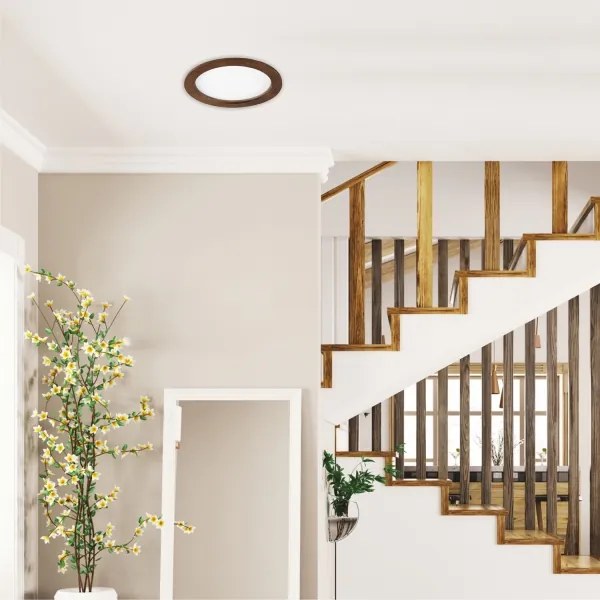 Lampada LED da incasso WOODY SPOT LED/23,5W/230V 4000K ciliegio ø 23,5 cm