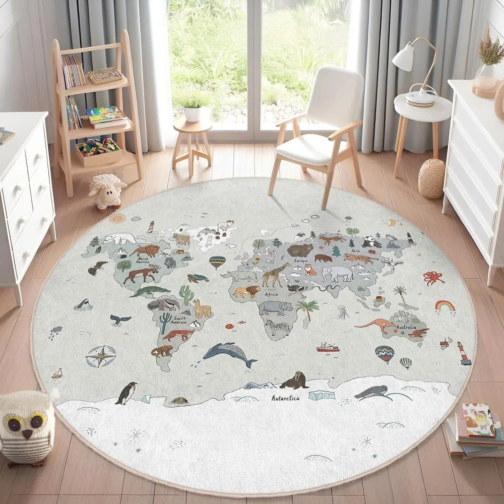 Tappeto da gioco per bambini lavabile ø100 cm Big World – Mila Home